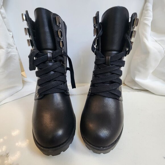 Mia Annamaria Black Block Heel Boots - Women's Size 6.5 - Picture 4 of 12